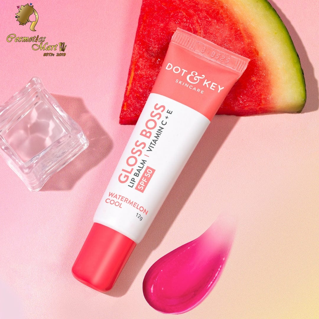 Dot & Key Vitamin C + E Brightening Lip Balm(Medium Tinted) with SPF 50+ 12gm, Shade-Watermelon Cool