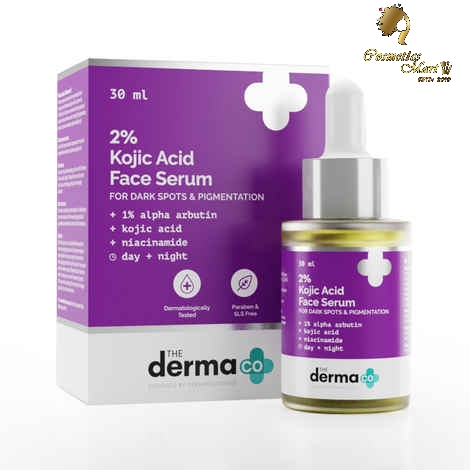The Derma Co 2% Kojic Acid Face Serum I With 1% Alpha Arbutin & Niacinamide I Reduces Dark Spots, Pigmentation & Blemishes I For All Skin types | 30 ml